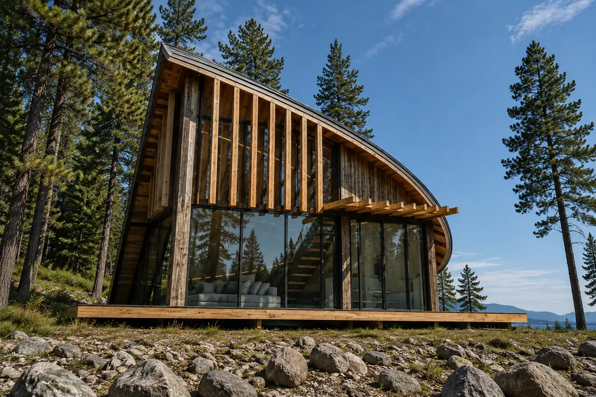 Skylight Cabin low angle view