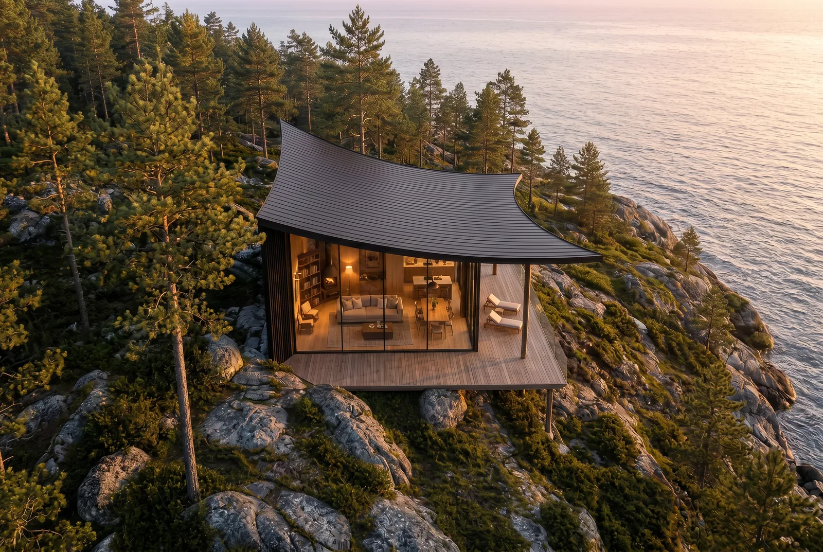 Arc Cabin under the trees
