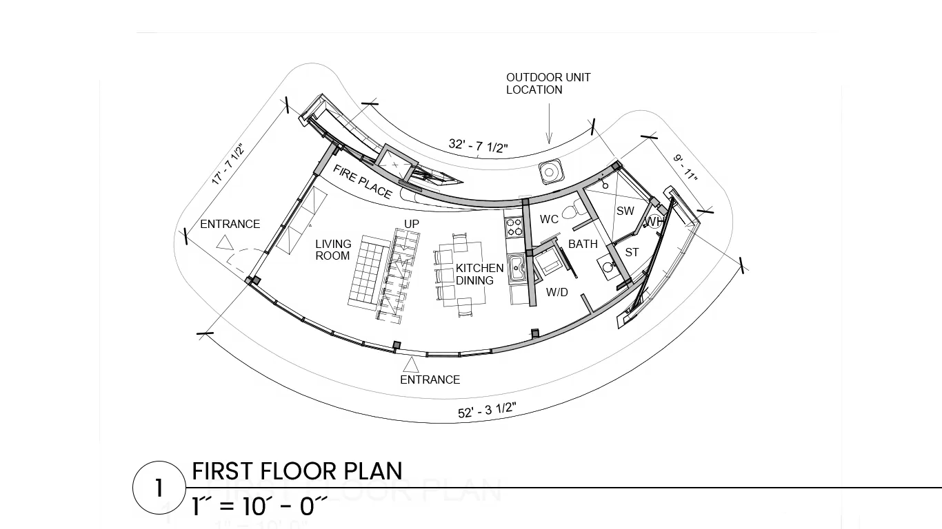 2-Bedroom first floor plan