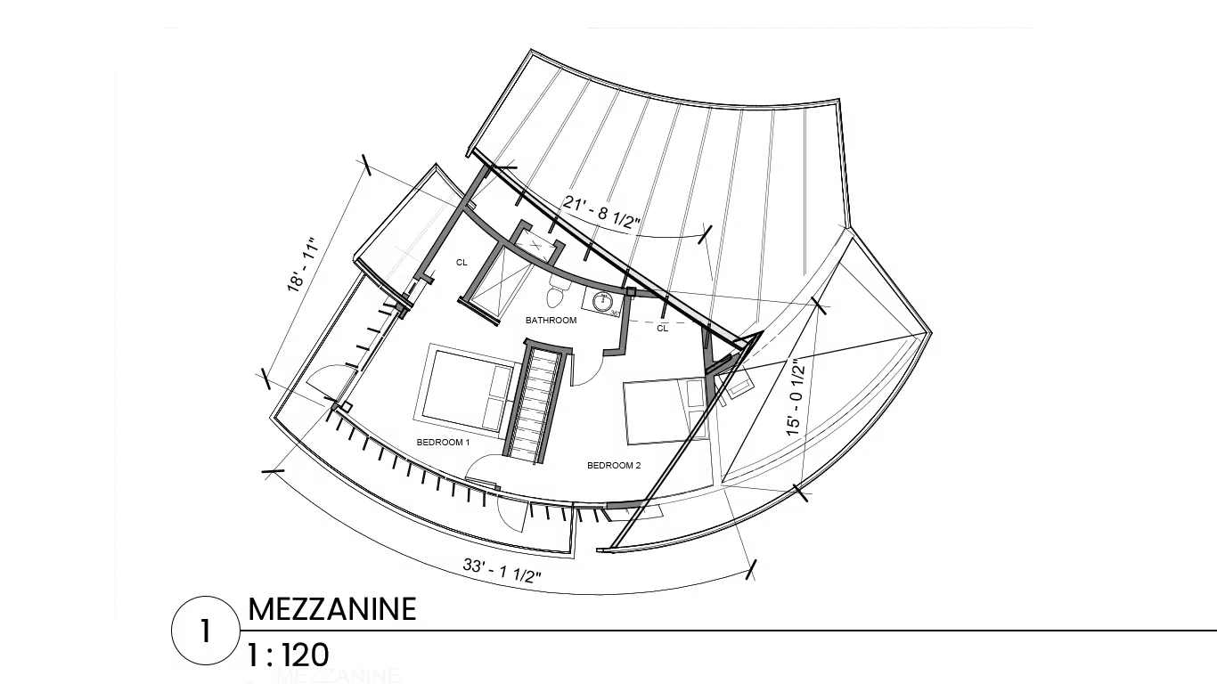 3-Bedroom second floor plan